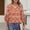 Orange, variant on Shirts for Women Ruffle Floral Printed 3/4 Sleeved V-Neck Business Work Blouses Spring Summer Trendy Loose Fit Dressy Casual Tops