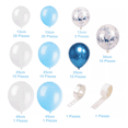 thumbnail image 5 of Decoracion Fiestas Globos Glitter Confeti, Azul Blanco/Plata, 5 of 5