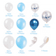 thumbnail image 5 of Decoracion Fiestas Globos Glitter Confeti, Azul Blanco/Plata, 5 of 5