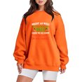 thumbnail image 4 of Gibobby Jersey de forro polar Sudadera sin capucha de manga larga con cuello Rojoondo y estampado de navideñas para mujer para la temporada de otoño e invierno (Anaranjado, XL), 4 of 5