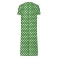 thumbnail image 5 of FRSASU Women's Long Knitted Bathrobe Casual Zipper up Comfortable Full Length Polka Dot Print Homewear Sleepshirts with Pocket Army Green, 5 of 7