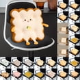 thumbnail image 4 of Apmemiss Savings Clearance 2024! Toast Bread Pillow Cushion Cute Chair Cushions Kawaii Chair Pillow Pads with Cute Expression Square Chair Cover Seat Cushion for Sofa Car Bedroom Office Home Birthday, 4 of 4