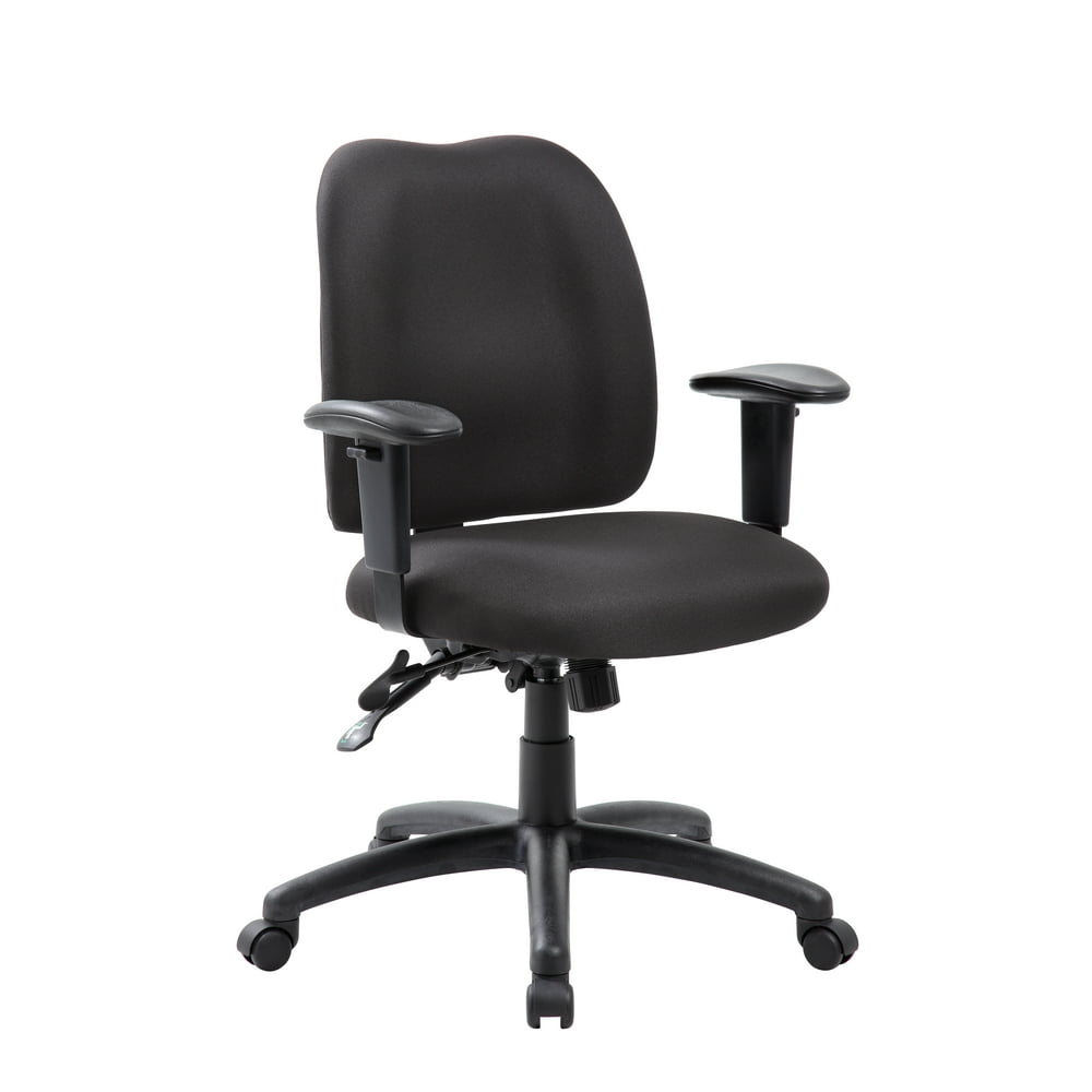 Boss Office Products Black MultiFunction Task Chair with Seat Slider