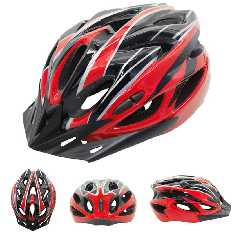 Adult Men Women Bike Safety Helmet Cycle Helmet Visor Adjustable Stap Grey