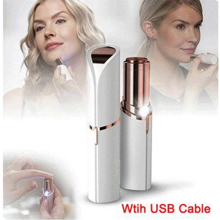 Women's Painless Facial Hair Remover Facial Epilator Mini Lipstick Epilator Electric Shaving Tool Beautifully Smooth Skin - Mini Travel Size - USB 
