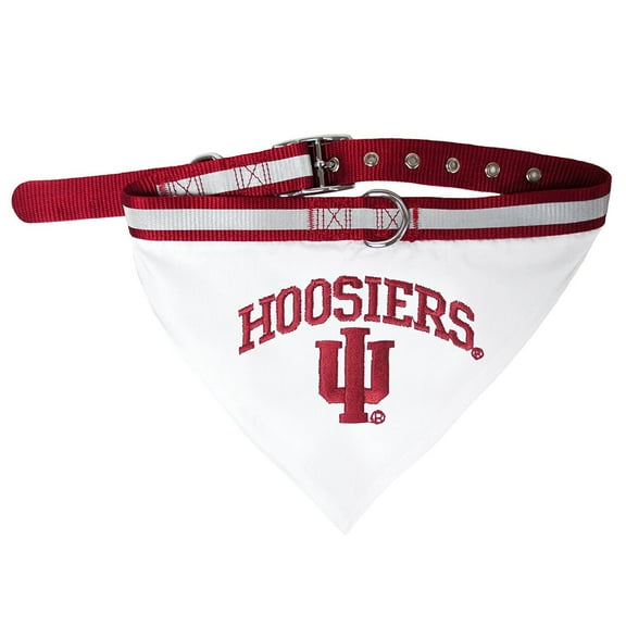 Pets First College Indiana Hoosiers Pet Bandana, 3 Sizes Available. With Collar