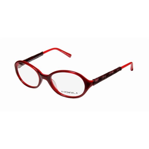 NEW KOALI 7066K WOMENS/LADIES OVAL FULL-RIM BURGUNDY / RED FRAME DEMO LENSES 49-18-135 EYEGLASSES/EYEWEAR