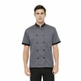 thumbnail image 1 of TOPTIE Short Sleeve Chef Coat Jacket Gray Lightweight Button Chef Uniform, 1 of 9