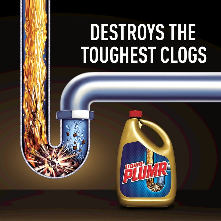 Liquid-Plumr Pro-Strength Clog Destroyer Liquid Drain Cleaner Gel, 80 OZ