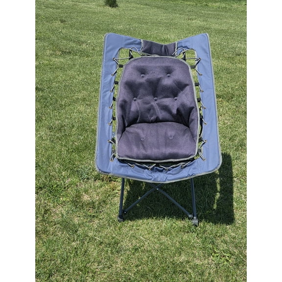 Foldable Rectangular padded dish chair for outdoor and indoor ( Blue )