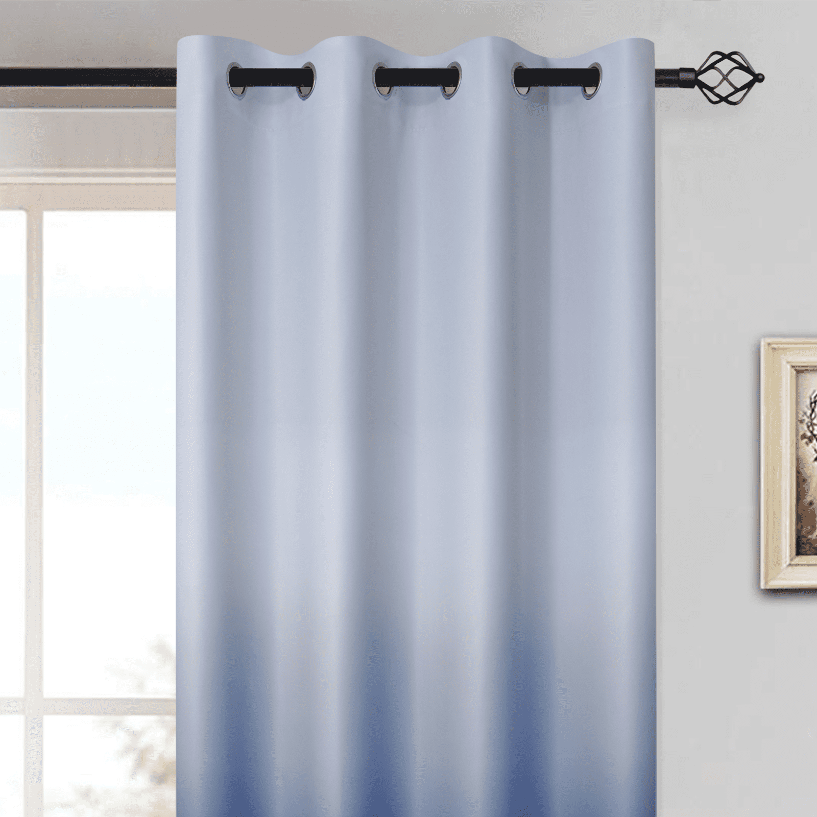 Buy Yakamok Room Darkening Black Gradient Color Ombre Blackout Curtains  Thickening Polyester Thermal Insulated Grommet Window Drapes for Living  Room/Bedroom (Black, 2 Panels, 52x84 Inch) Online at Low Prices in India 
