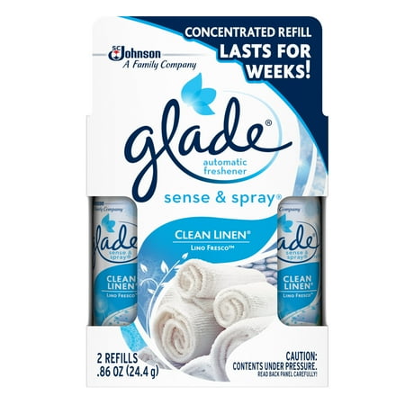 glade sense spray automatic air freshener refills clean linen