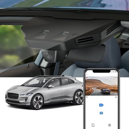 Fitcamx 4K Dash Cam Suitable for Jaguar I-PACE EV400 S SE HSE First Edition 2019 2020 2022 2023, 64GB Card