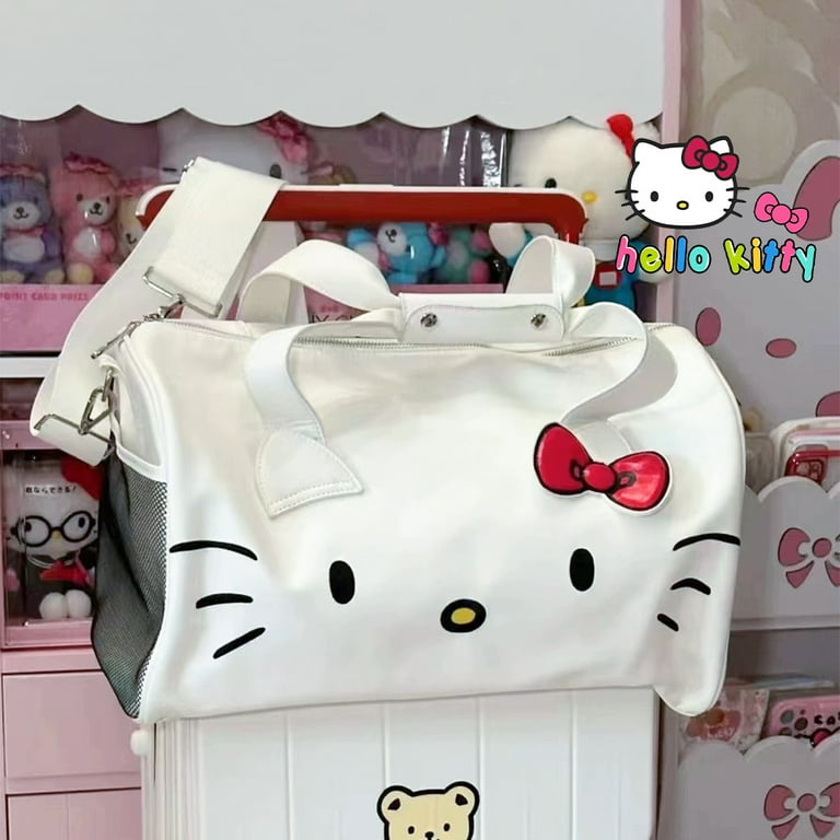 2024 Hello Kitty Sanrio Large Capacity Travel Carry on Luggage Designer Bags Luxury Cute Waterproof Duffle Bag