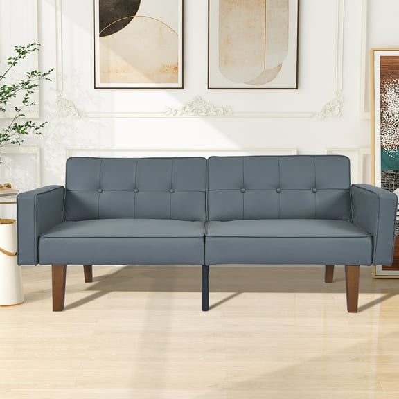 Loveseat Sofa, 68" Mid Century Modern Decor Love Seat Couches for Living Room, Bedroom, Apartment, Office (Grey)