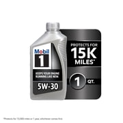 (5 pack) Mobil 1 Advanced Full Synthetic Motor Oil 5W-30, 1 Quart