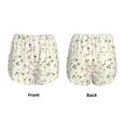 thumbnail image 3 of Honeii Vintage flowers print a double-layered women's running short, ideal for gym, tennis, and various activities, complete with a practical pocket-Large, 3 of 7