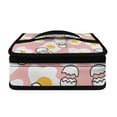 thumbnail image 2 of KUIFORTI Lunch Bag Insulated Lunch Pouch Reusable Food Container Travel Hiking Camping Handbag with Pocket, Poached Egg Print, 2 of 7