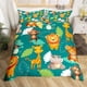 thumbnail image 1 of Jirafa de dibujos animados Funda Nórdica León lindo Juego de Cama Kawaii Dinosaurio Mono Tigre, 1 of 6