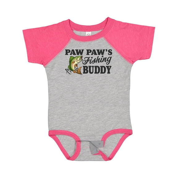 Inktastic Paw Paw's Fishing Buddy Boys Baby Bodysuit