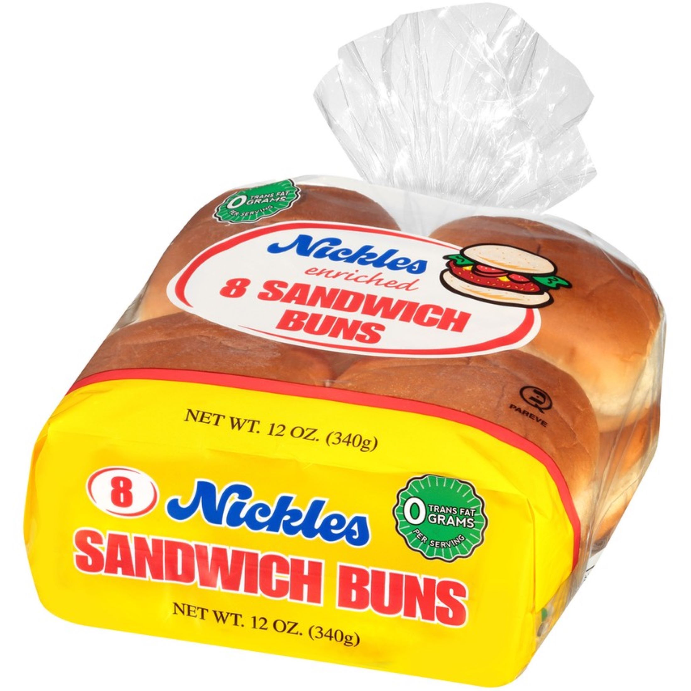 Nickles Bakery Hamburger Buns, 8 Count, 12 Oz. - Walmart.com