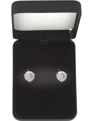 1.00 Carat T.W. Round Diamond 14kt Yellow Gold Martini Stud Earrings, IGL Certified, Comes in a Box