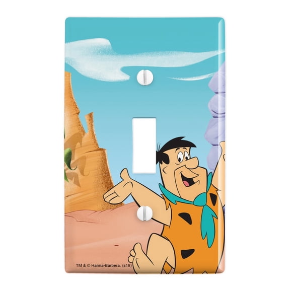 The Flintstones Fred Character Plastic Wall Decor Toggle Light Switch Plate Cover