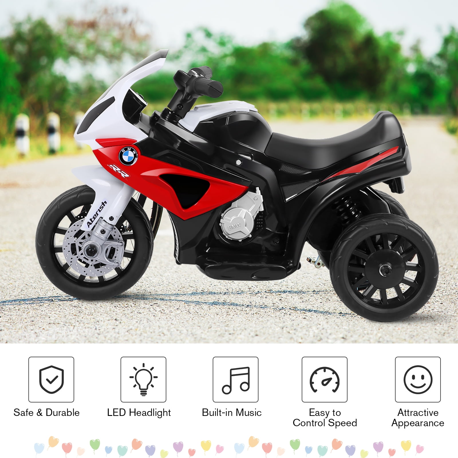 Topbuy Red 6 V BMW Motorcycle Powered Ride-On