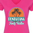 thumbnail image 4 of Inktastic Punta Cana Family Vacation Matching Women's V-Neck T-Shirt, 4 of 5