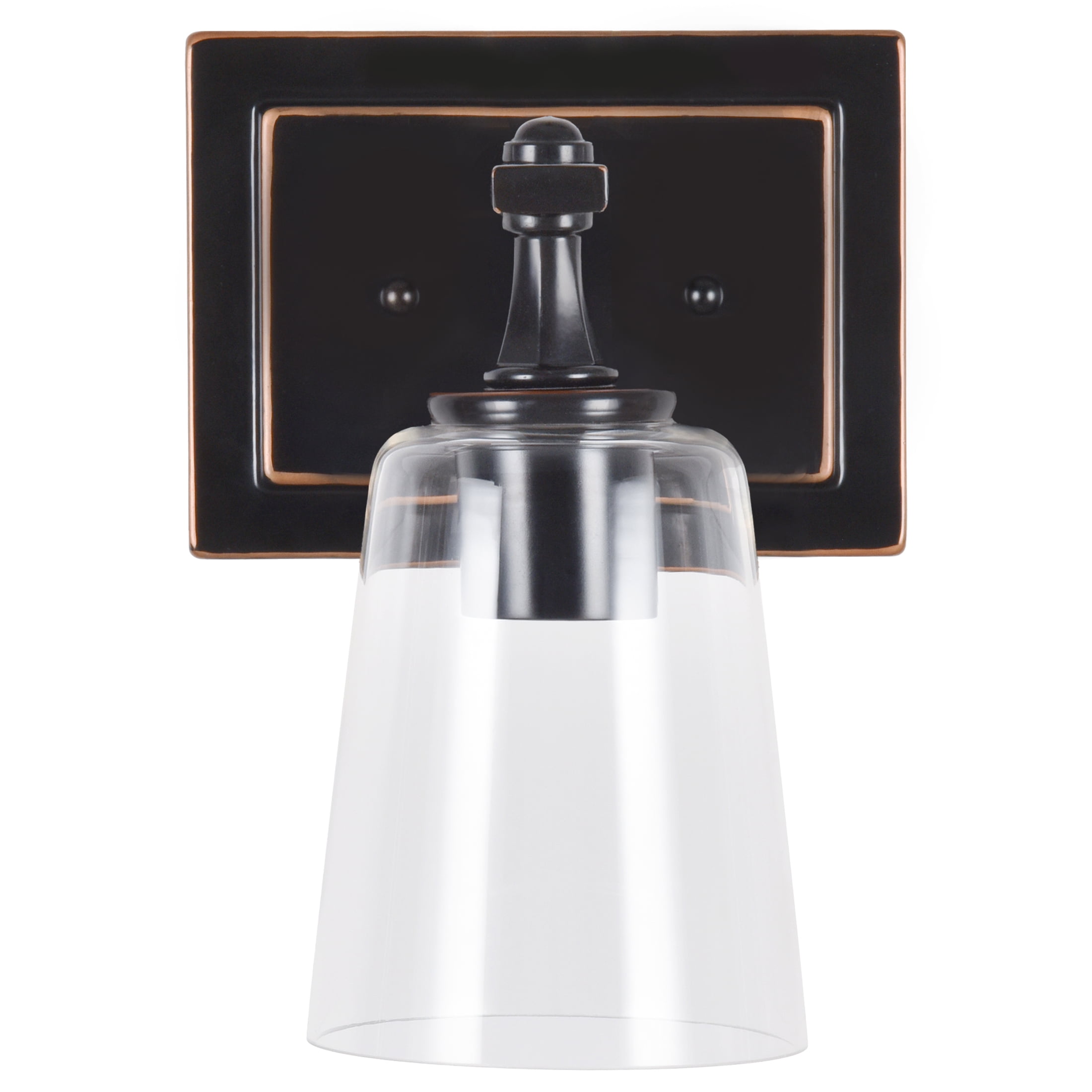 Better Homes & Gardens Modern Wall Scone Vanity Light, Bronze Metal Glass Shades, Bulb Not Included