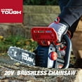 Hyper Tough 20V 4.0Ah Battery Powered 12in Brushless Chainsaw, HT22401