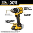 thumbnail image 3 of Taladro/destornillador inalámbrico DEWALT 20V MAX XR sin escobillas DCD800D2, 3 of 9