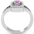 thumbnail image 3 of Split Band Lab-Created Pink Sapphire Diamond Cocktail Ring In 14k White Gold, 3 of 6