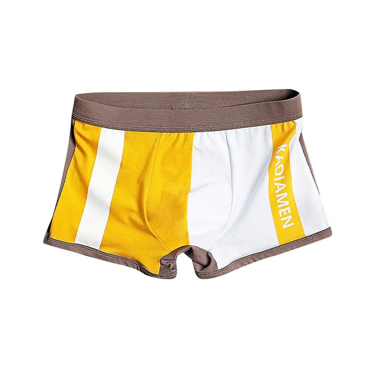 Yellow Mens Underwear Men'S Boxers Boys' Personality Loose Pants Youth  Sports Boxer Shorts Cotton