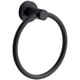 thumbnail image 1 of Toallero de acero inoxidable negro mate moderno para pared de baño, 1 of 5