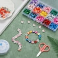thumbnail image 4 of 100pcs Mixed Polymer Clay Spacer Beads for Women Jewelry Making DIY Bracelet Necklace Hair Clip Accessories (Candy), 4 of 4