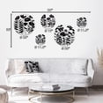 thumbnail image 4 of Designart "Black And White Graphic Flowers II" Floral Metal Wall Art Set of 5 Piece, 4 of 5