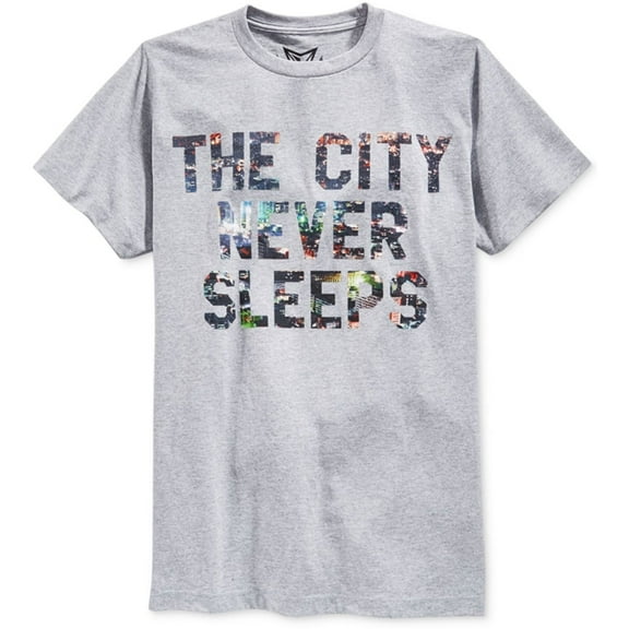 Univibe Mens Sleepless Graphic T-Shirt, Grey, Small