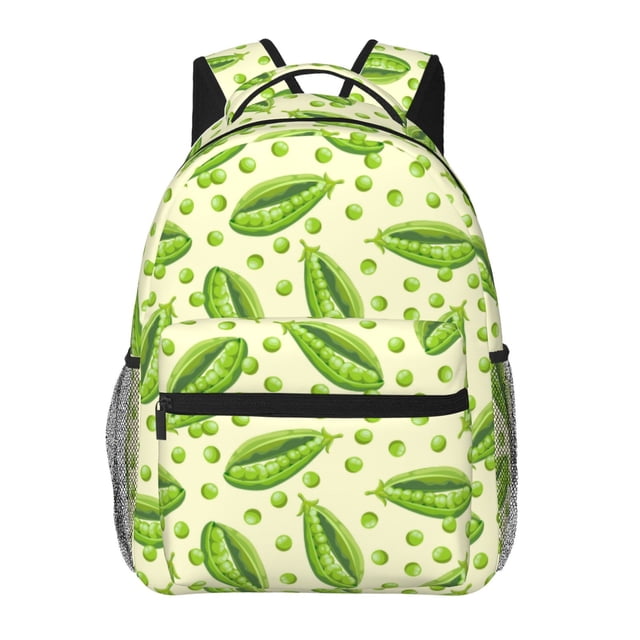 Easygdp Green Peas Mochila Ergonómica Versátil para Laptop - Múltiples Bolsillos, Correas Ajustables, Unisex para Escuela, Viajes y Actividades al Aire Libre-One Size