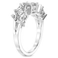 thumbnail image 4 of IGI Certified Heart Shape Lab Grown Diamond Anniversary Band Ring For Women | 5 Stone 4 CT TW In 14K White Gold | FG-VS1-VS2 Quality Octavia Friendly Diamonds Band Ring, 4 of 5