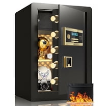 Large Safe Box, Enyopro 3.0 Cuft Safe Box with Fireproof and Waterproof Bag, Electronic Digital Security Safe with Key and Hidden Code Function for Home, Office and Hotel