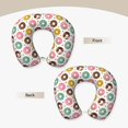 thumbnail image 3 of Balery Colorful Donuts Neck Pillow for Traveling, Upgraded Travel Neck Pillow for Airplane 100% Pure Memory Foam Travel Pillow for Flight Headrest Sleep, 3 of 8