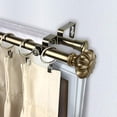 thumbnail image 4 of Rod Desyne Flair Double Window Curtain Rod Set, 48 to 84-Inch, Antique Brass, 4 of 4