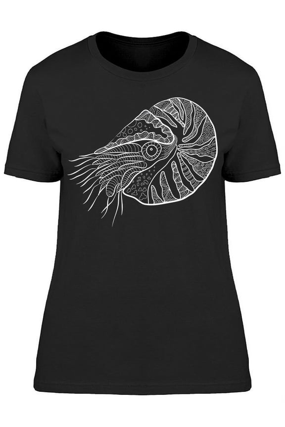 Nautilus Zentangle Style T-Shirt Women -Image by Shutterstock, Female Small
