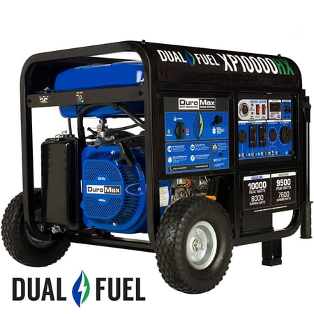 UPC: 0811640016210 | DuroMax XP10000HX 10 000 Watt Portable Dual Fuel Gas Propane CO Alert Generator