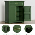 thumbnail image 4 of Kitchen Storage, Modern Floor-Standing Sideboard, Freestanding Cabinet Suitable for Living Room or Hallway, Green, 4 of 7