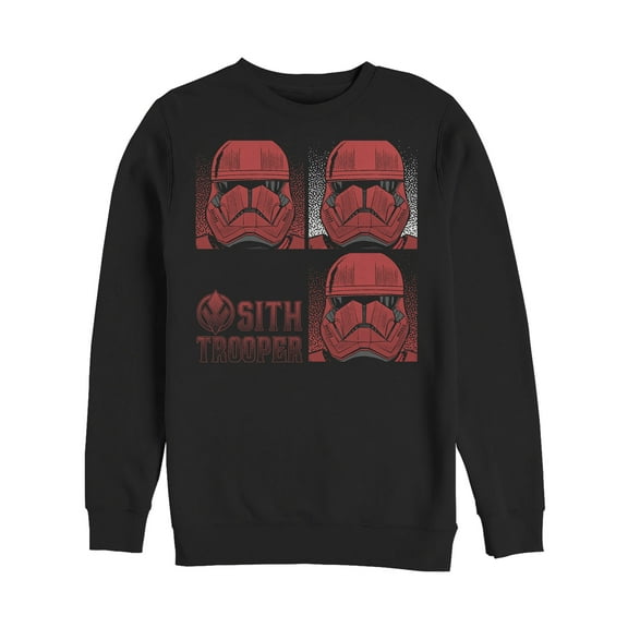 Men's Star Wars: The Rise of Skywalker Sith Trooper Panels Sweatshirt Black 2X Large