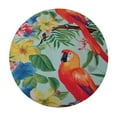 thumbnail image 2 of JEUXUS  Parrots Round Tablecloth, Wedding Inspired Tropical Flowers and Birds Hawaiian Traditional Flora Pattern, Circle Table Cloth Cover for Dining Room Kitchen Decoration, Multicolor, 2 of 7