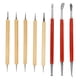 thumbnail image 1 of Kit de 8 stylos à double pointe pour sculpture sur cuir, fait à la main, stylet, cuillère, perceuse, 1 of 4