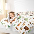 thumbnail image 4 of jejeloiu Safari Bear Deer Queen Comforter Set,Cute Owl Fox Bedding Sets,Rustic Farmhouse Cabin Bedding Comforter Set For Girls Boys,Luxury Bedroom Decor Reversible,3 Pieces, 4 of 8